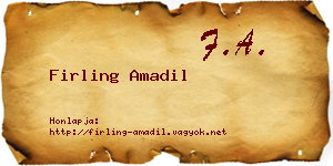 Firling Amadil névjegykártya